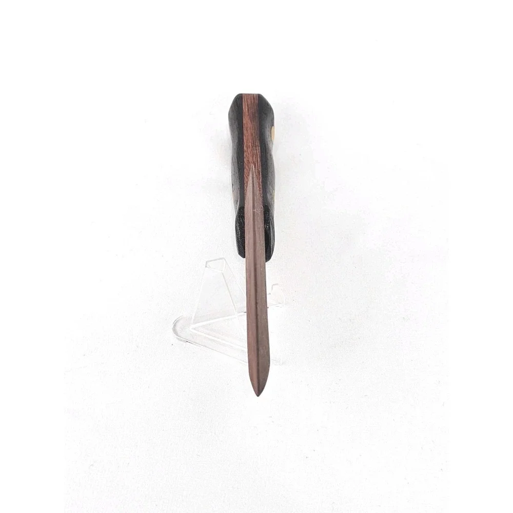 Exotic African Red Wood Handmade Fixed Blade Knife Handcrafted Curved Palm Swell